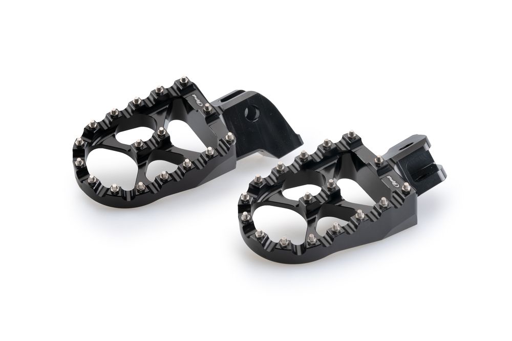 PUIG 21579N Fussrasten Off-Road passend fuer TRIUMPH TIGER EXPLORER Schwarz