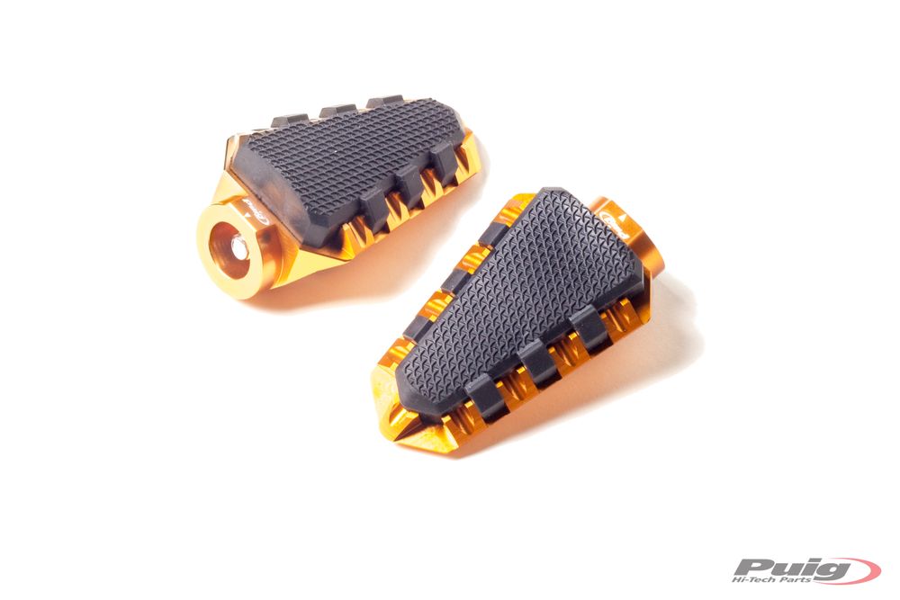 Puig 7319O Trail Fußrasten verfügbar für SUZUKI GSX-R750 Gold