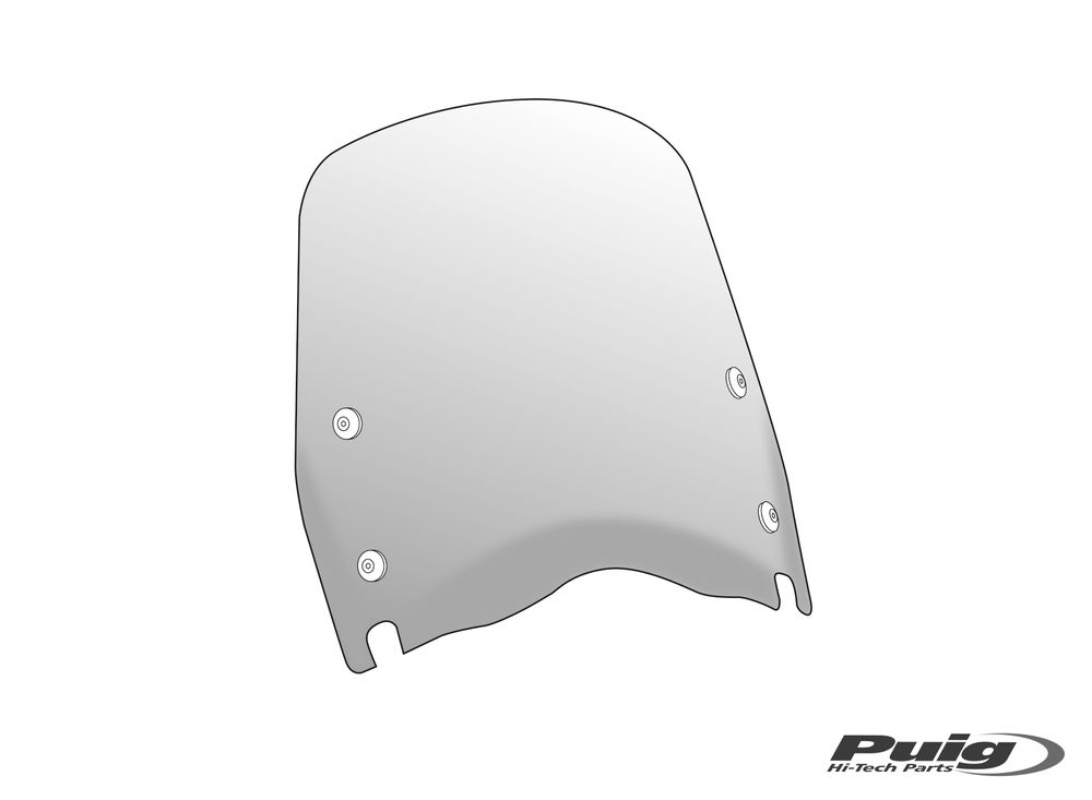 PUIG 0681W Rollerscheibe T.G passend fuer VESPA VESPINO F-9 Transparent