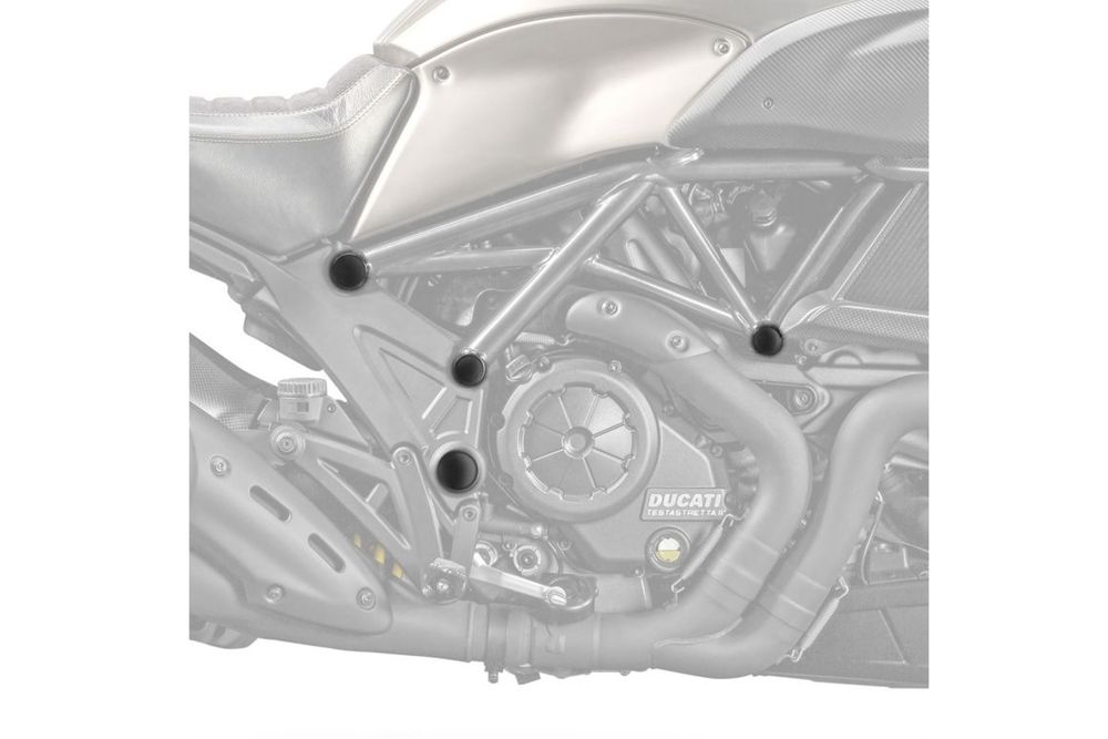 PUIG 9611N Verkleidungsaufsätzte passend fuer DUCATI DIAVEL Schwarz