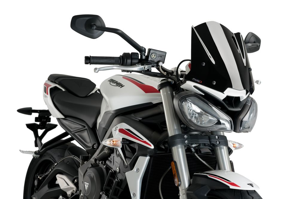 PUIG 20432N New Generation Sport passend fuer TRIUMPH STREET TRIPLE 765 RS Schwarz