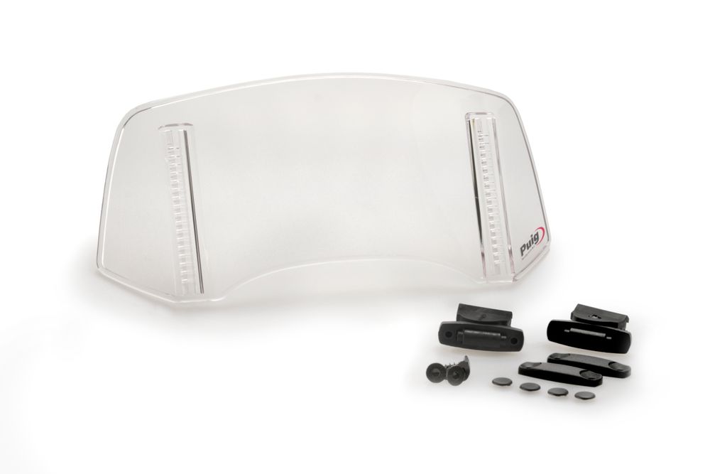 PUIG 20763W Spoilerscheibe 2.0 Befestigt mit Schrauben passend fuer BMW R1250RT Transparent