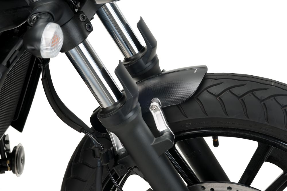PUIG 9673N Vorderer Kotflügel dicken Aluminiumblech  passend fuer KAWASAKI VULCAN S Schwarz
