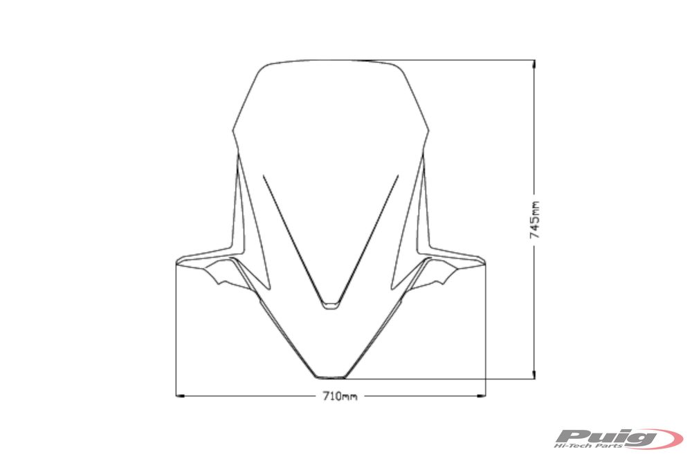 PUIG 20574F Windschutzscheibe V-Tech Line Touring passend fuer HONDA FORZA 750 Stark getönt