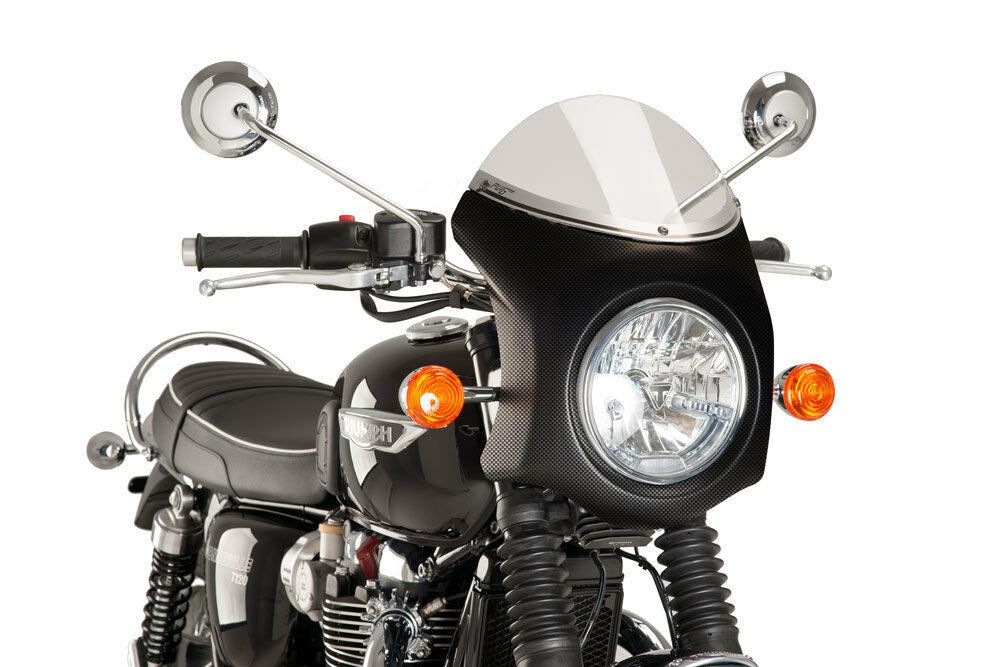 PUIG 9195H Retro-Verkleidungscheibe passend fuer TRIUMPH BONNEVILLE T120 Getönt
