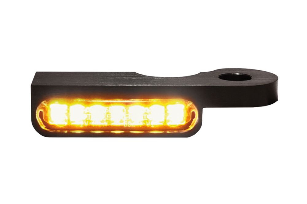Ibex 10005534 Kompatibel/Ersatz für LED Armaturenblinker Harley Davidson schwarz Schwarz