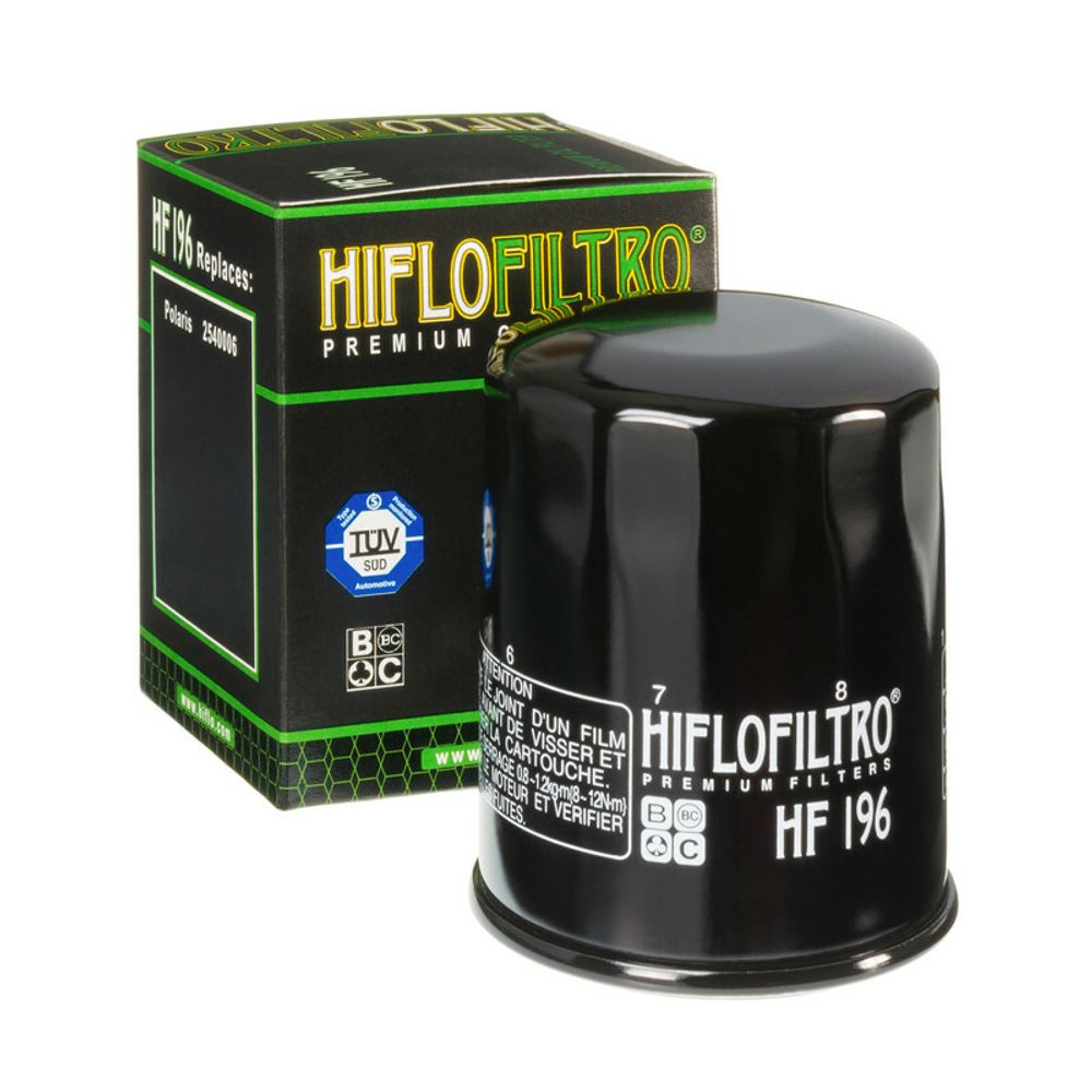 SP 1014522 HIFLOFILTRO Ölfilter - HF196 passend fuer POLARIS SPORTSMAN 700 Schwarz