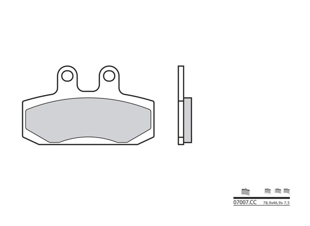 SP 1035719 BREMBO Scooter Carbon Keramik Bremsbeläge - 07007CC passend fuer HONDA SJ 50 BALI