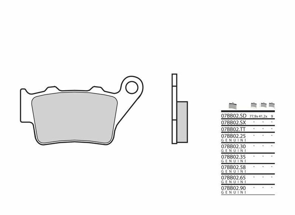 SP 1035789 BREMBO Off-Road TT Carbon Keramik Bremsbeläge - 07BB02TT passend fuer BMW G 310 R