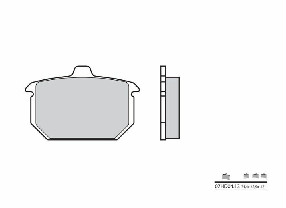 SP 1035938 BREMBO Street Carbon Keramik Bremsbeläge - 07HD0413 passend fuer HARLEY DAVIDSON XLCH 1000