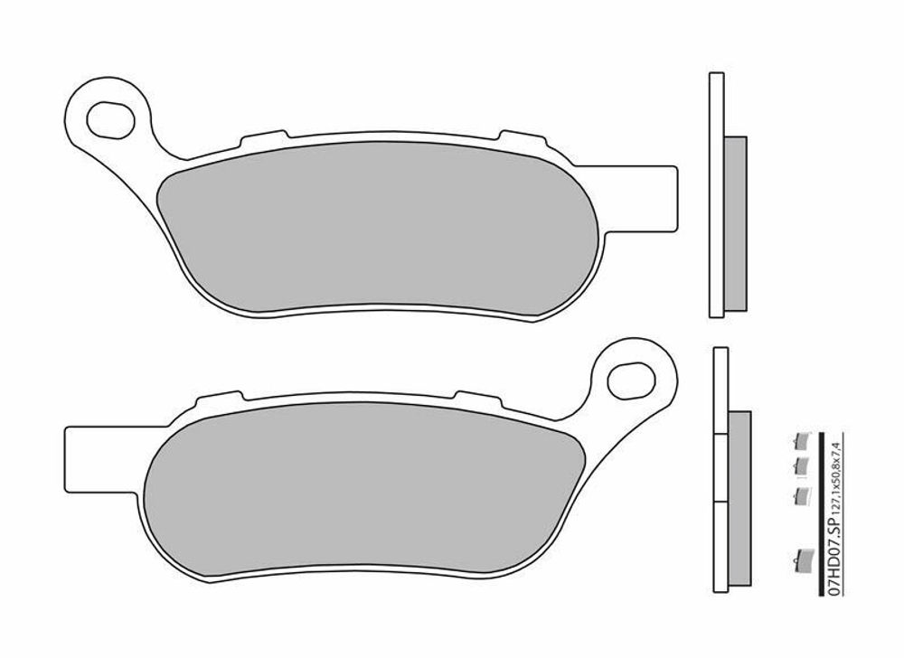 SP 1035941 BREMBO Street Sintermetall Bremsbeläge - 07HD07SP passend fuer HARLEY DAVIDSON FLD 1690