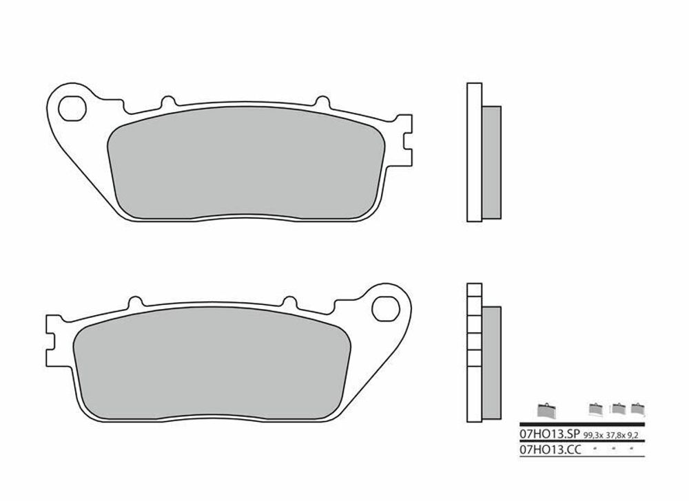 SP 1035967 BREMBO Street Carbon Keramik Bremsbeläge - 07HO13CC passend fuer HONDA VFR 1200 F