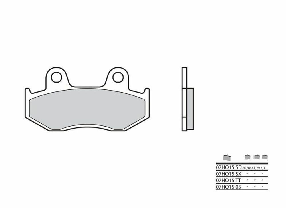 SP 1035972 BREMBO Off-Road Sintermetall Bremsbeläge - 07HO15SX passend fuer HONDA CR 250 R