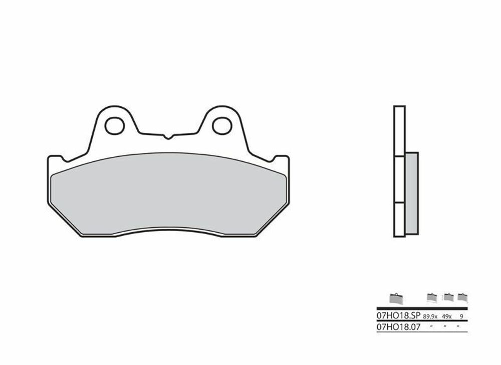 SP 1035974 BREMBO Street Carbon Keramik Bremsbeläge - 07HO1807 passend fuer HONDA GL 500 SILVER WING