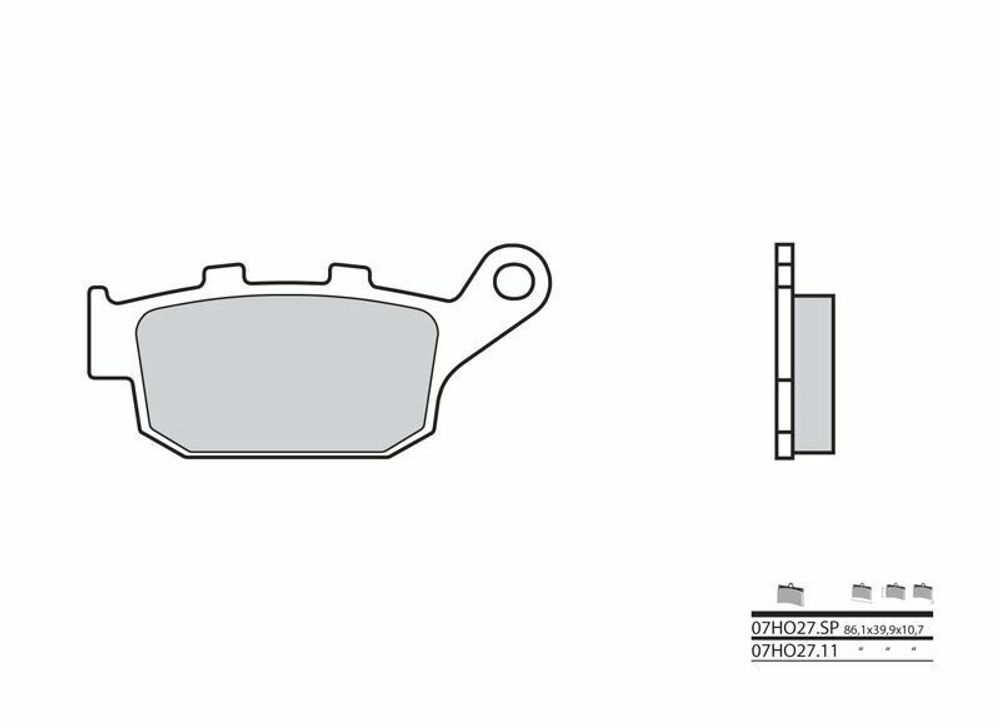 SP 1035991 BREMBO Street Carbon Keramik Bremsbeläge - 07HO2711 passend fuer HONDA CBR 400 RR