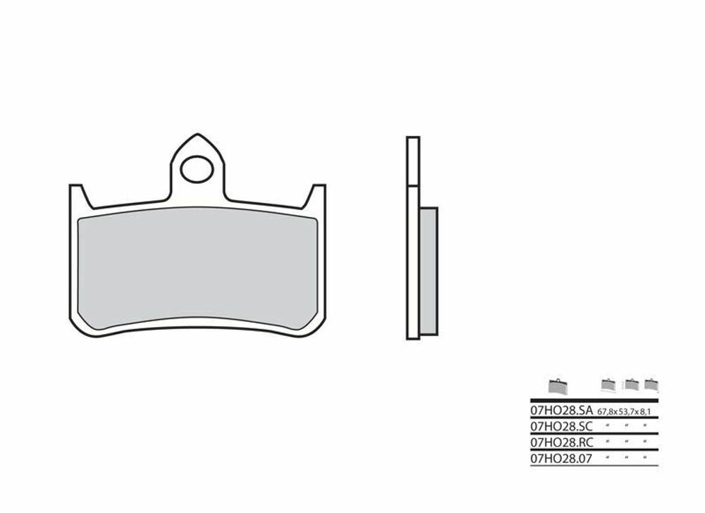 SP 1035995 BREMBO Competition Carbon Keramik Bremsbeläge - 07HO28RC passend fuer HONDA CBR 900 RR