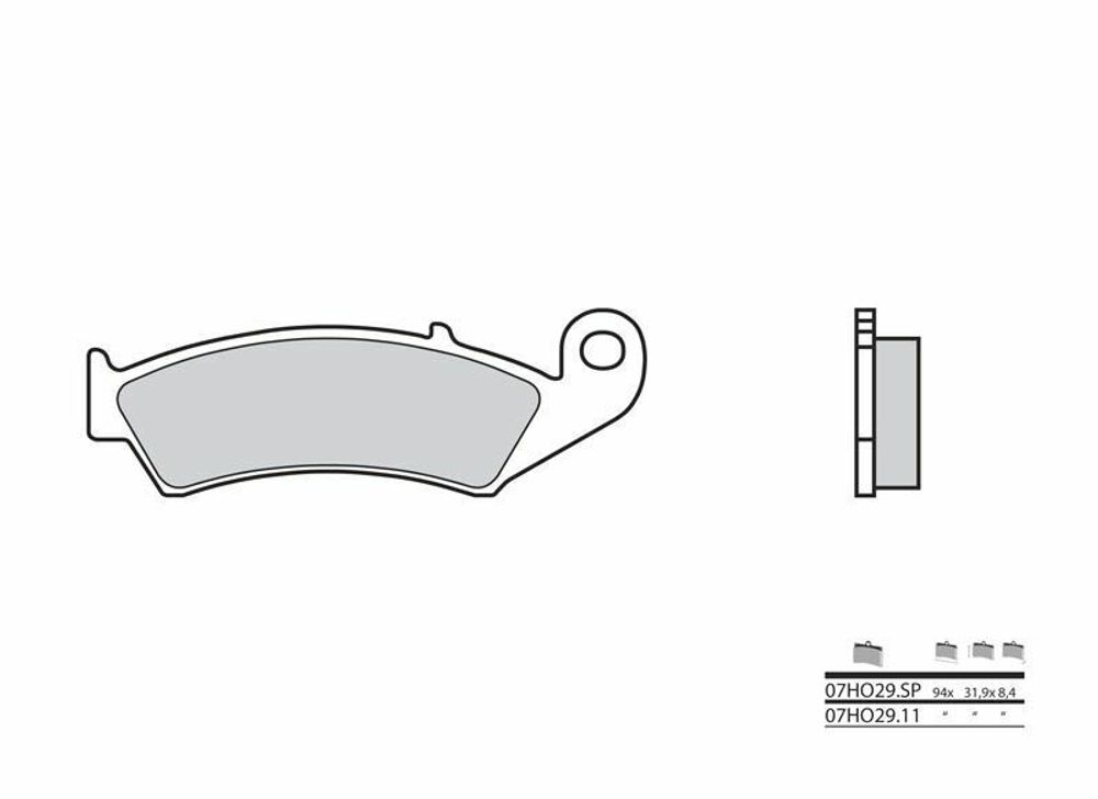 SP 1035998 BREMBO Street Sintermetall Bremsbeläge - 07HO29SP passend fuer HONDA RVF 750