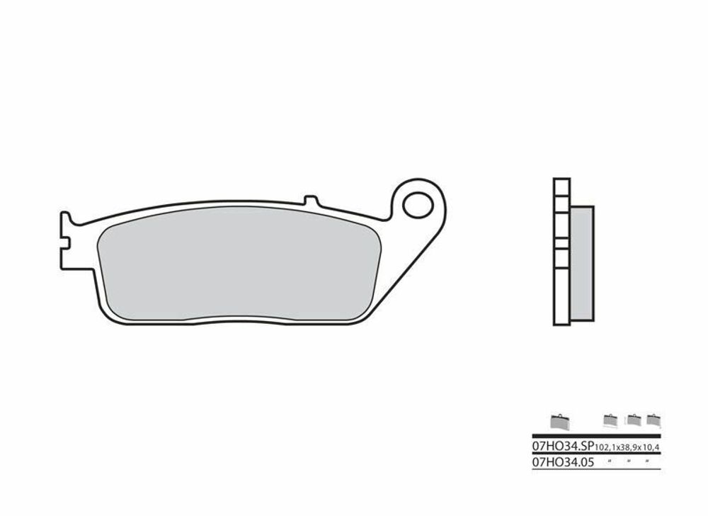 SP 1036009 BREMBO Street Sintermetall Bremsbeläge - 07HO34SP passend fuer HONDA ST 1100 PAN EUROPEAN