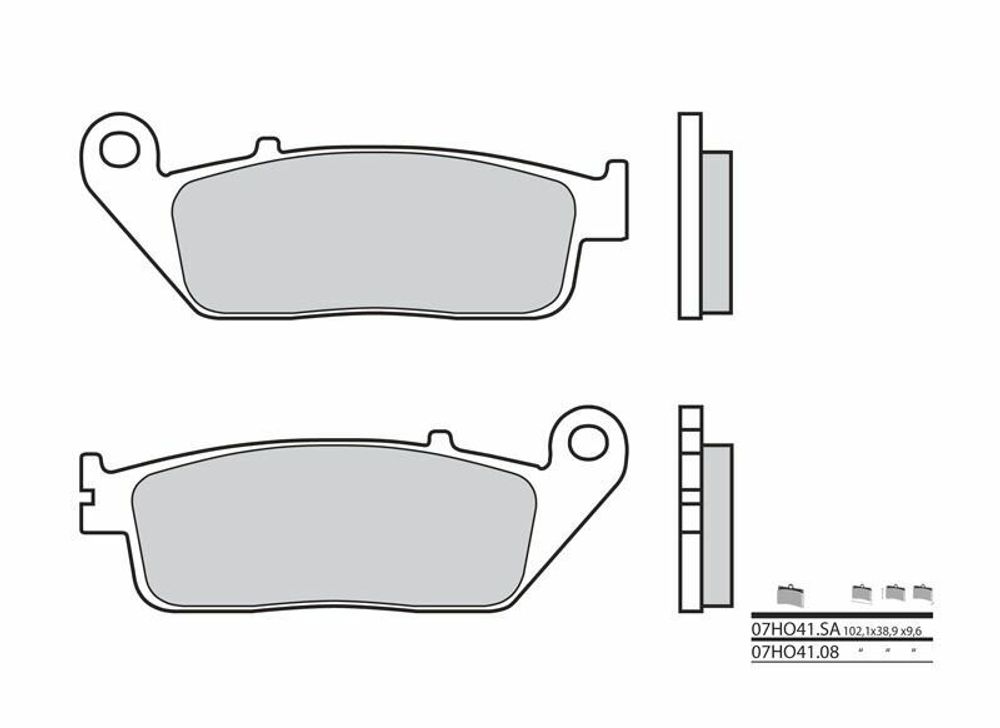 SP 1036018 BREMBO Street Carbon Keramik Bremsbeläge - 07HO4108 passend fuer HONDA CBR 500 R