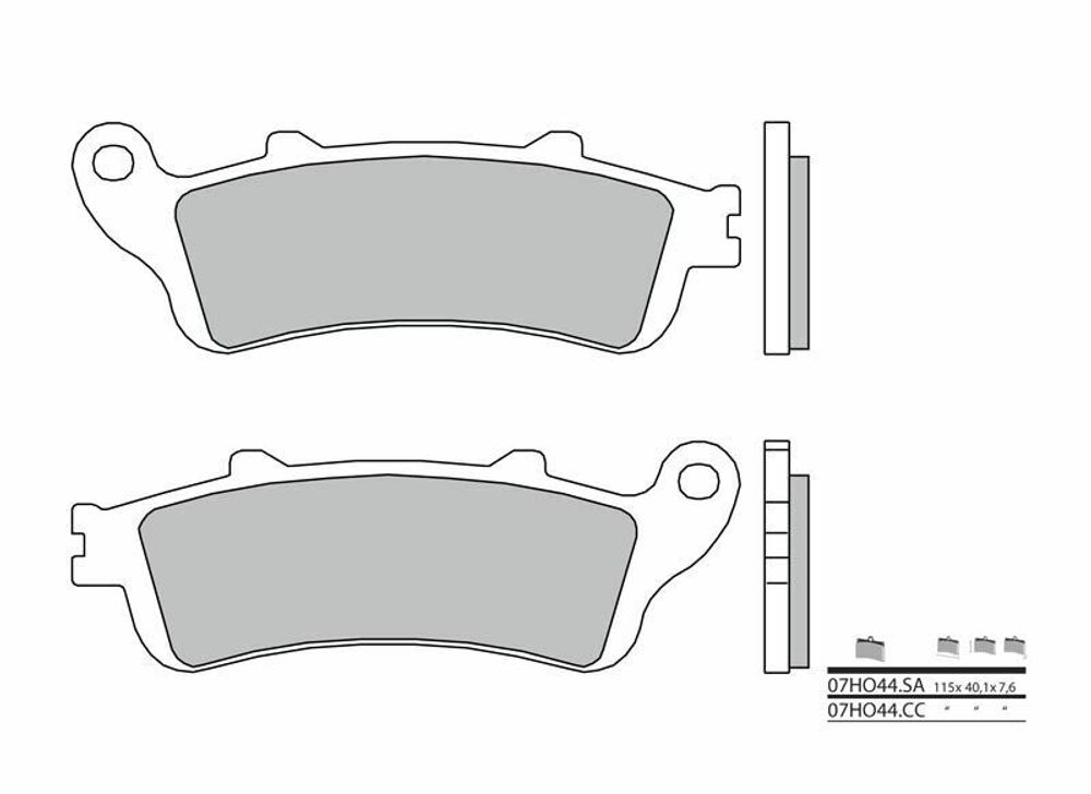 SP 1036026 BREMBO Street Sintermetall Bremsbeläge - 07HO44SA passend fuer HONDA ST 1100 PAN EUROPEAN