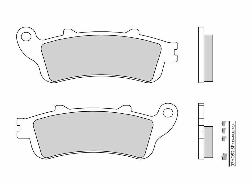 SP 1036039 BREMBO Street Sintermetall Bremsbeläge - 07HO52SP passend fuer HONDA GL 1800 GOLD WING