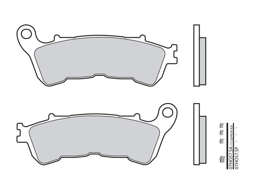 SP 1036044 BREMBO Street Sintermetall Bremsbeläge - 07HO57LA passend fuer HONDA XL 1000 V