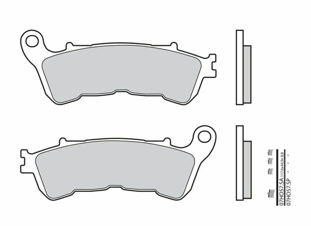 SP 1036046 BREMBO Street Sintermetall Bremsbeläge - 07HO57SP passend fuer HONDA CBF 1000