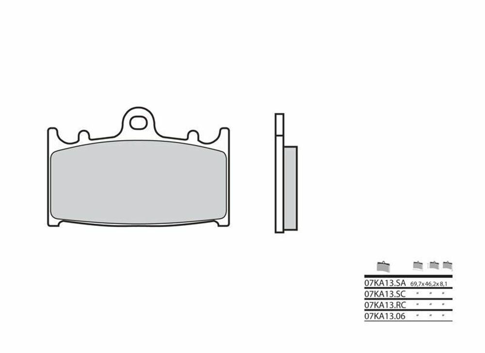 SP 1036076 BREMBO Competition Carbon Keramik Bremsbeläge - 07KA13RC passend fuer KAWASAKI ZZR 1100
