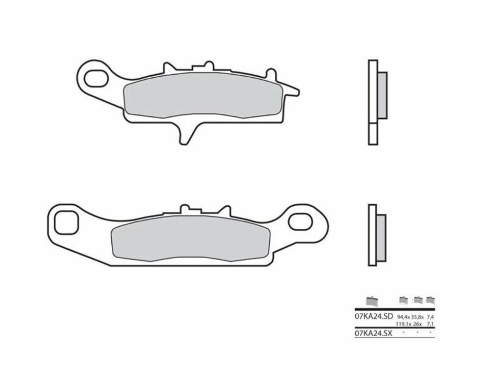 SP 1036112 BREMBO Off-Road Sintermetall Bremsbeläge - 07KA24SD passend fuer HARLEY DAVIDSON FLSTNSE 1802