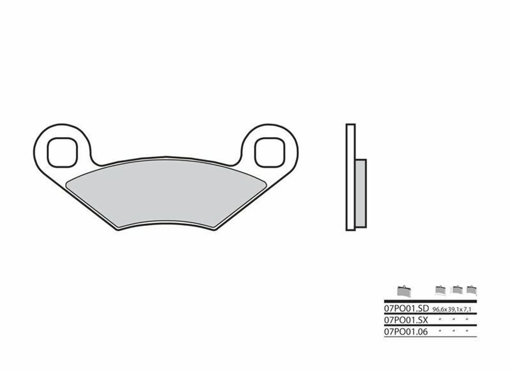 SP 1036134 BREMBO Off-Road Sintermetall Bremsbeläge - 07PO01SX passend fuer POLARIS RZR 900