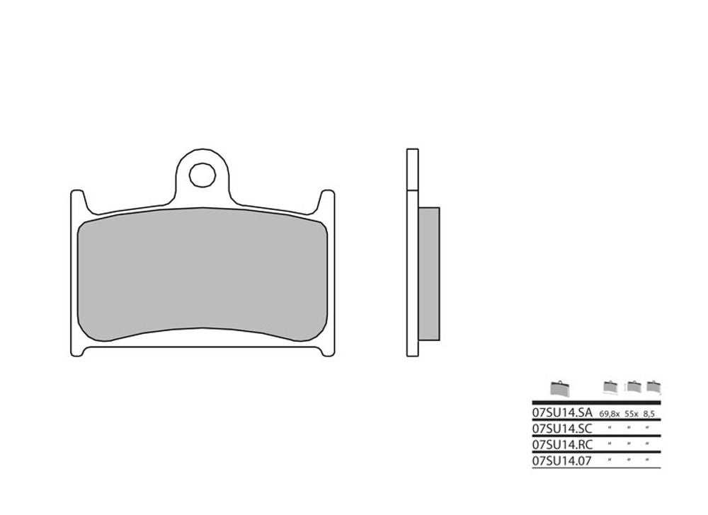 SP 1036165 BREMBO Street Sintermetall Bremsbeläge - 07SU14LA passend fuer TRIUMPH THUNDERBIRD 1600