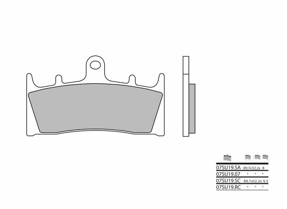 SP 1036175 BREMBO Competition Carbon Keramik Bremsbeläge - 07SU19RC passend fuer KAWASAKI ZRX 1200