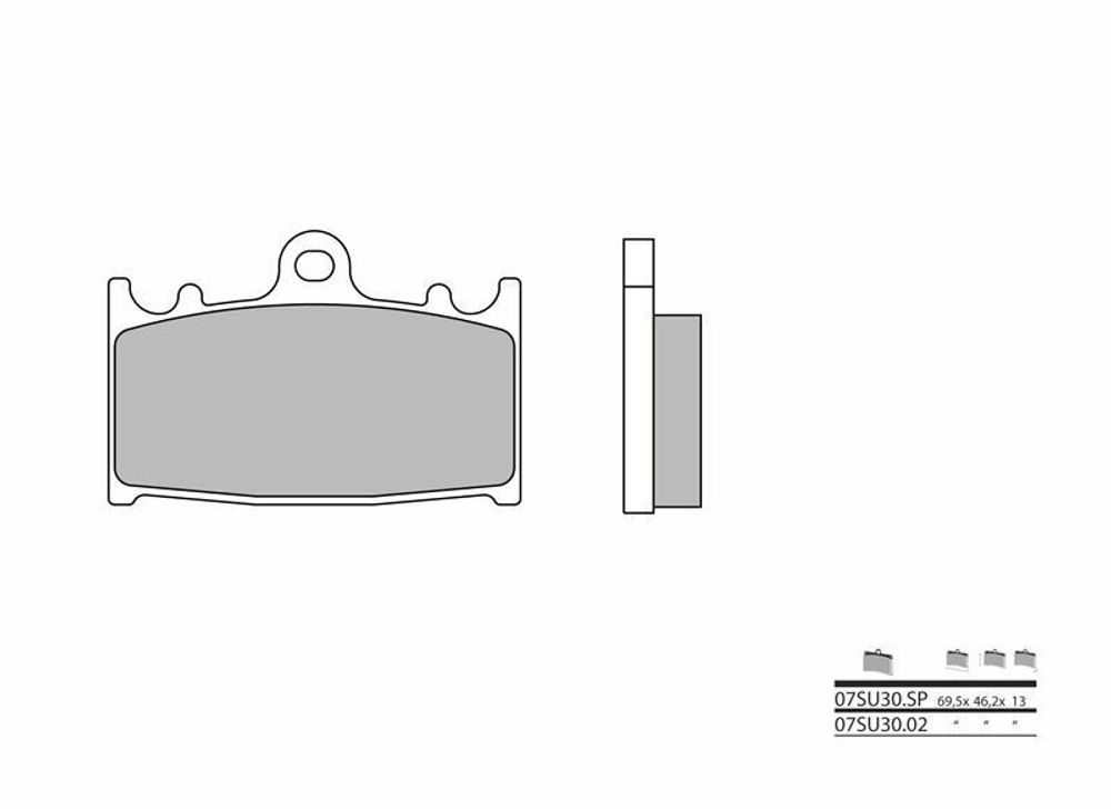 SP 1036192 BREMBO Street Sintermetall Bremsbeläge - 07SU30SP passend fuer SUZUKI VL 1500 INTRUDER