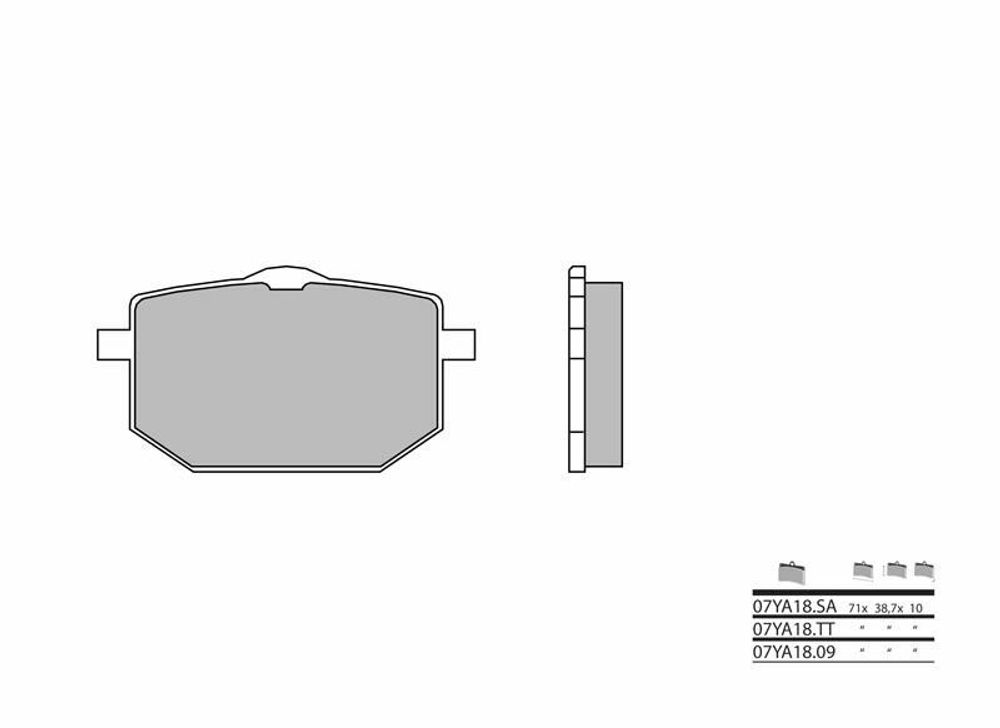 SP 1036223 BREMBO Street Sintermetall Bremsbeläge - 07YA18SA passend fuer YAMAHA XT 600