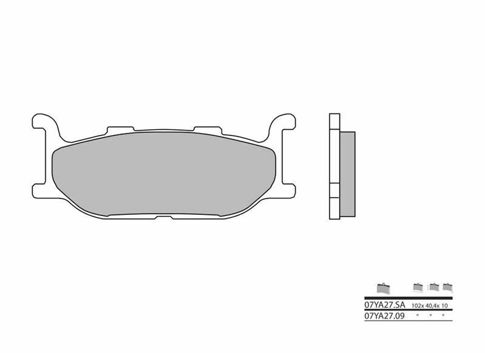 SP 1036246 BREMBO Street Carbon Keramik Bremsbeläge - 07YA2709 passend fuer YAMAHA SR 400