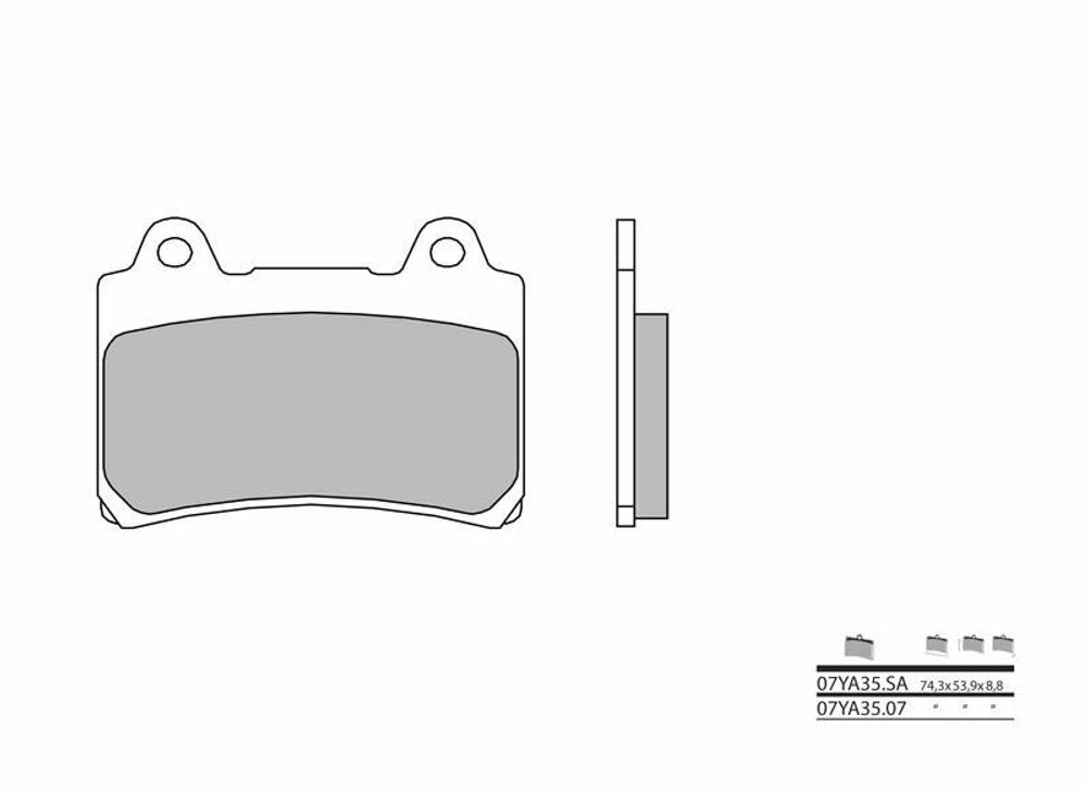 SP 1036256 BREMBO Street Sintermetall Bremsbeläge - 07YA35SA passend fuer YAMAHA XJR 1200