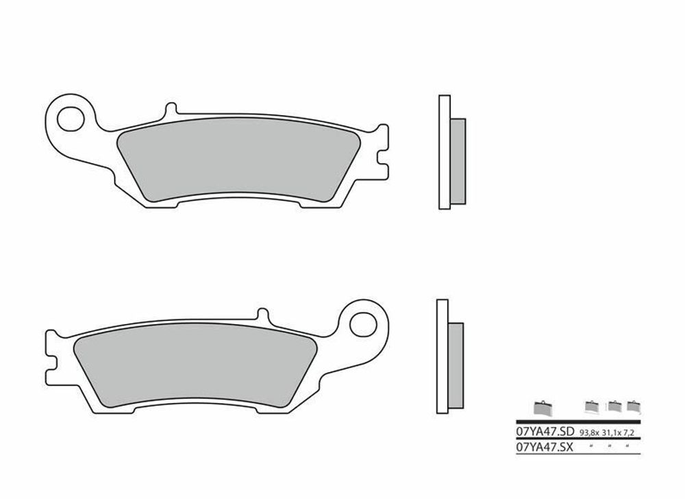 SP 1036270 BREMBO Off-Road Sintermetall Bremsbeläge - 07YA47SX passend fuer FANTIC XX 125