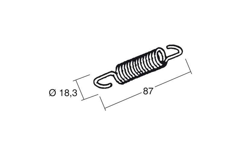 SP 1053466 BUZZETTI Feder 87x18,3mm für Mittelständer - Peugeot passend fuer PEUGEOT SPEEDAKE 50 2T