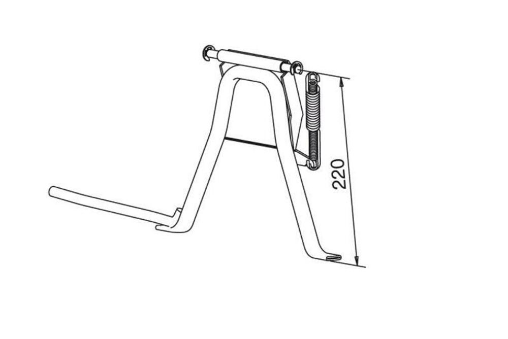 SP 1053468 BUZZETTI Mittelständer - Peugeot Ludix 50 passend fuer PEUGEOT LUDIX 50 2T Schwarz