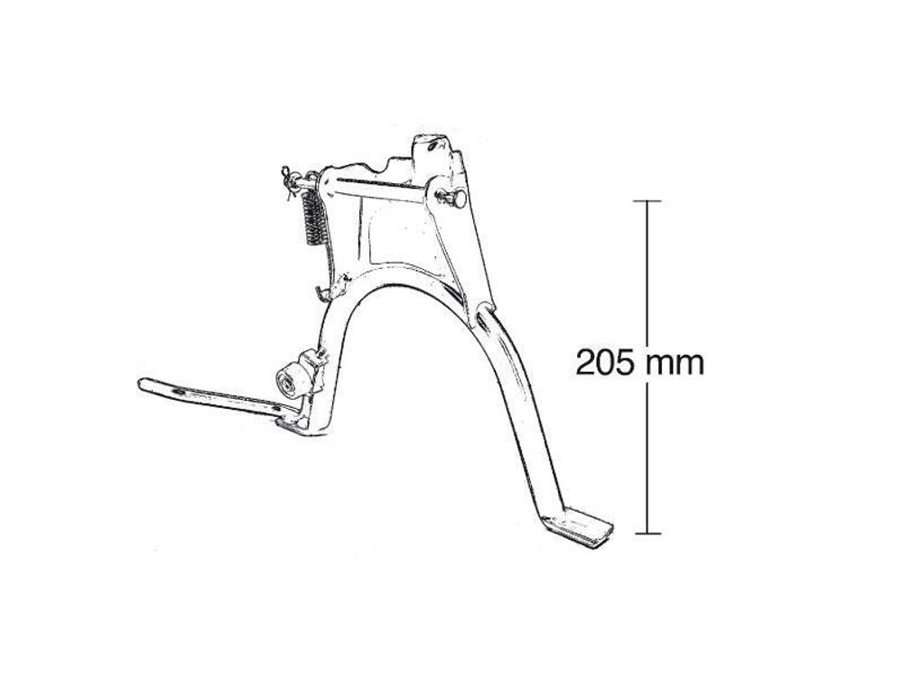 SP 1053487 BUZZETTI Mittelständer passend fuer MBK STUNT Schwarz