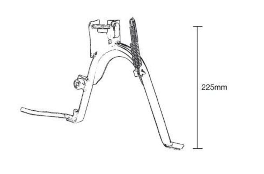 SP 1053491 BUZZETTI Mittelständer passend fuer YAMAHA JOG 50 Schwarz