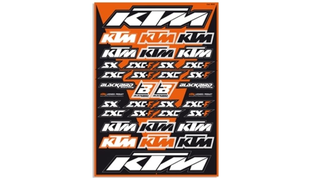 SP 1054596 Universal-Aufkleber-Kit Blackbird Racing KTM SX/SX-F EXC/EXC-F passend fuer KTM 65 SX Orange