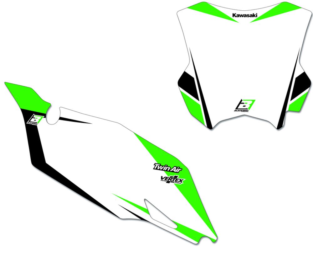 SP 1054652 BLACKBIRD Graphic Startnummern-Untergründe Kawasaki KX250F passend fuer KAWASAKI KX 450 F Weiss