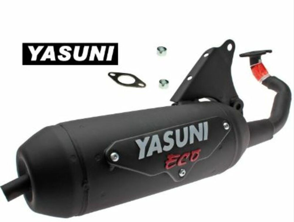 SP 1056904 YASUNI Eco Komplett Auspuff - Edelstahl Schwarz passend fuer MALAGUTI F12 PHANTOM 50