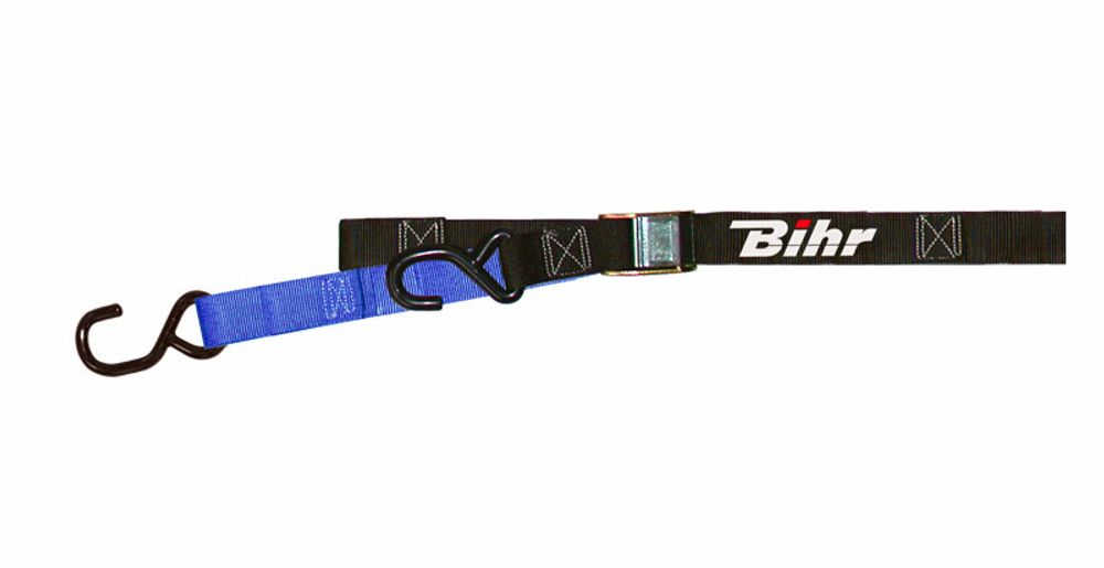 SP 1060273 BIHR Spanngurt mit Klemmschloss zweifarbig schwarz/blau passend fuer Blau