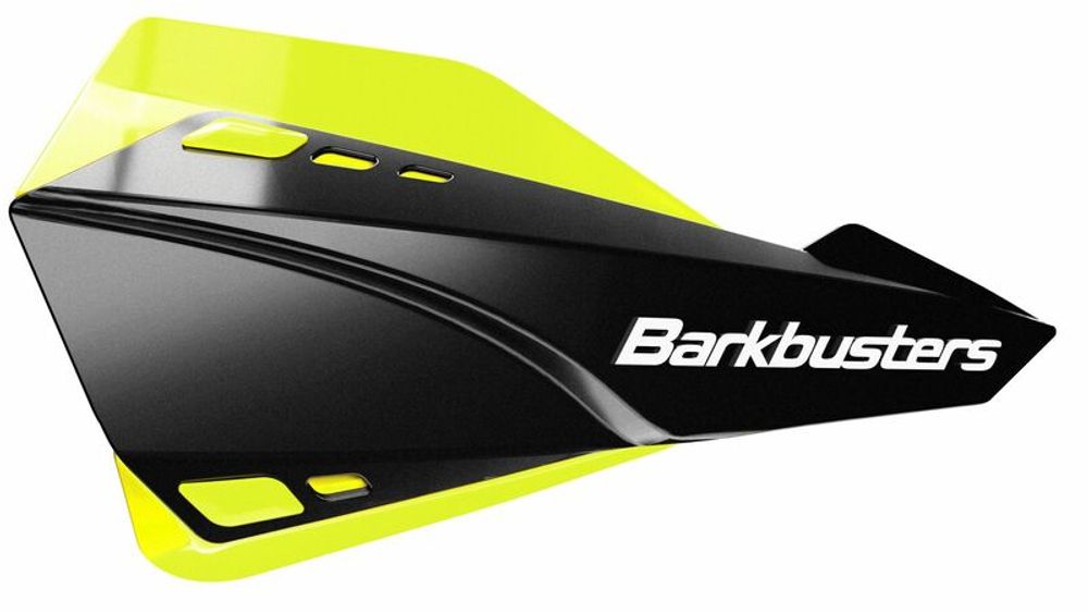 SP 1060765 BARKBUSTERS Sabre Handschutz Set Universalhalterung Schwarz/Gelb HiViz passend fuer Schwarz