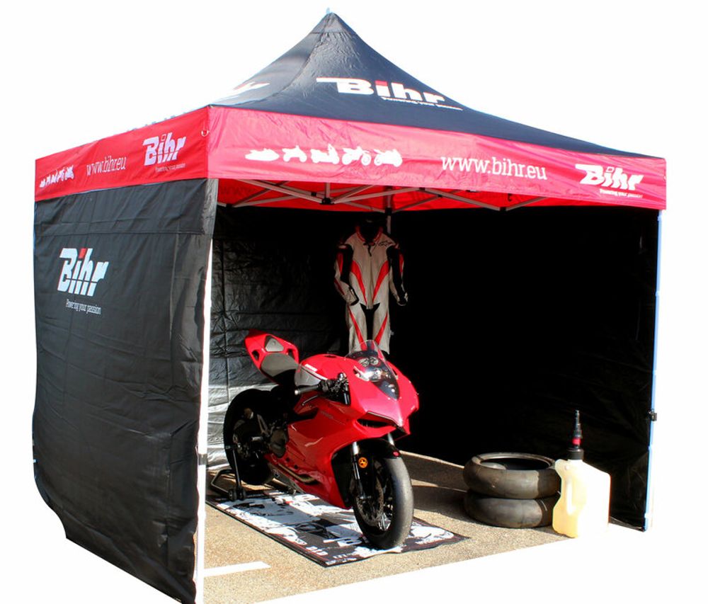 SP 1060961 BIHR Home Track Paddockzelt 3X3m inkl. 3 Seitenwände passend fuer TRIUMPH DAYTONA 675