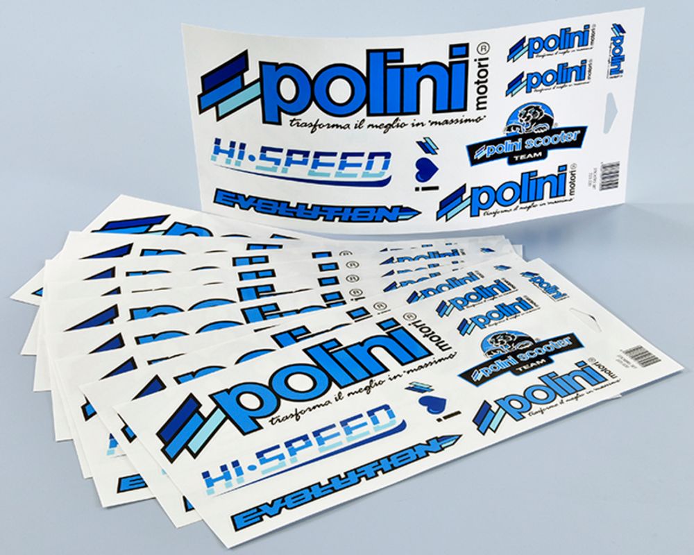 SP 1061924 POLINI Blue Line Aufkleber passend fuer PEUGEOT DJANGO 50 2T Replica