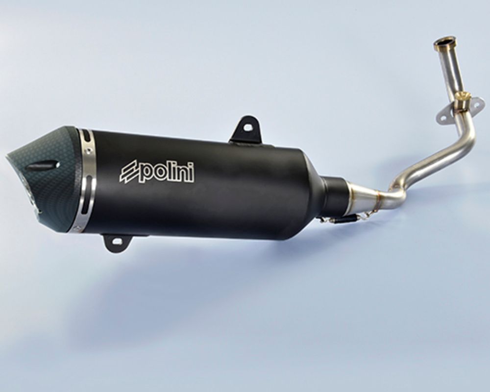 SP 1061929 POLINI Maxi-Scooter Komplett Auspuffanlage - Aluminium schwarz Piaggio passend fuer PIAGGIO MEDLEY 125