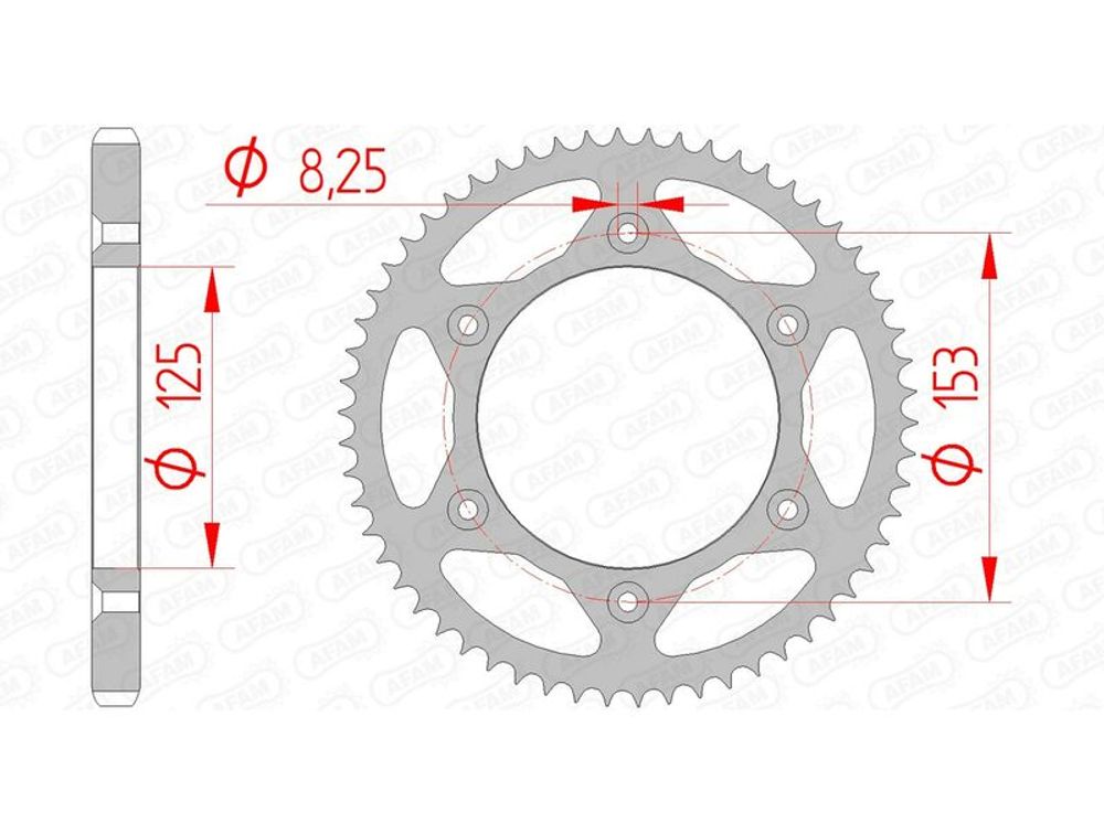 SP 1074337001 AFAM Standard Stahlritzel hinten 10228 - 428 passend fuer HONDA XR 125 L